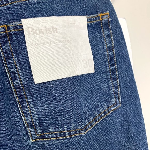 NWT BOYISH The‎ Darcy Rigid Pop Crop Jeans In The Searchers Sz 30 - Picture 10 of 13
